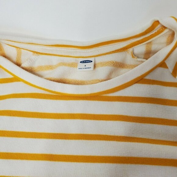 Old Navy Women's Size Small Striped Tee Ruffled Sleeve - Picture 2 of 7